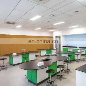 School Furniture Student Work Bench Steel Structure Phenolic Resin Worktop Work Table thumbnail-1