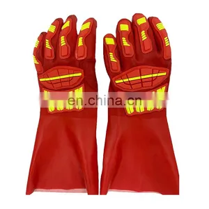 Chemical Resistance Anti Impact PVC Coated Gloves For Oil Drilling thumbnail-3
