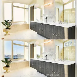 PDLC Magic Glass Self-adhesive Switchable Smart Glass Film for Window Glass thumbnail-1