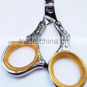 New Professional Barber Razor Scissor / Shear - Hair Cutting Scissor / Shear (Orange Beauty) thumbnail-4
