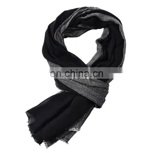 Men's Scarf Autumn/winter 2019 Cotton and Linen Yarn-dyed Scarf thumbnail-2
