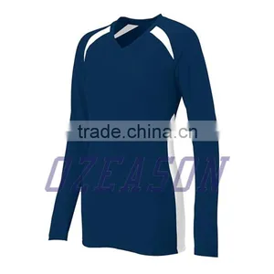 Wholesale Fashion Plain Long Sleeve Volleyball Jerseys for Women Supplier's Choice thumbnail-3