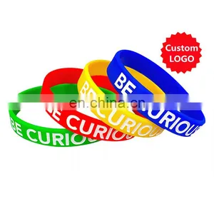 Wholesale Sport Silicon Wrist Bands Cheap Silicone Bracelet Bangle With Custom Logo Popular Printable Wristband thumbnail-4