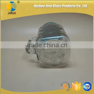 480ml Square Shape Chicken Design Clear Glass Maon Jar thumbnail-6