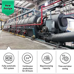 Recycling Waste Tire Plastic to Synthetic Diesel Fuel Oil Pyrolysis Machine With Installation thumbnail-2