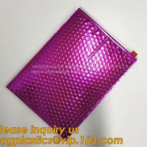 Bubble Bags Zip Padded Pouch For Beauty Skin Care Slider Zipper Lock Bag Colored Customized PVC Slider Zipper Bubble Bag thumbnail-2