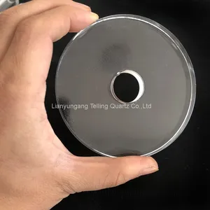 Laser Drilling Circular Clear Quartz Plate Sheet With Hole Optical Quartz Glass Plate Disc thumbnail-2