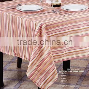 Cheap Classic Beautiful Stripe Printed Table Cloth thumbnail-1