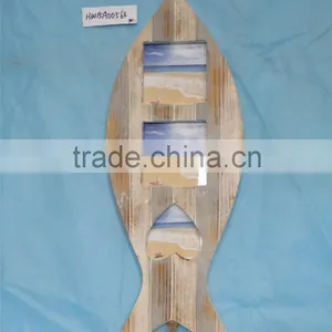 Cheap New Design Vintage Wood Hanging Photo Picture Frame Wholesale for Home Decor. HW15A00563 thumbnail-1