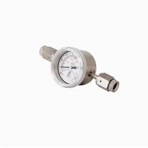 Ultra-high Purity Diaphragm Type Online Instrument, All Steel 50MM EP Grade，Parallel Installation, All Stainless Steel Clean Pressure Gauge thumbnail-1