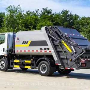 Compression Garbage Truck Large Volume Rear Hanging Bucket Garbage Collection Truck Self-loading and Self-unloading thumbnail-4