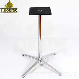 Morden Design Round Restaurant Dining Table Black With Metal Base for Cafe Use thumbnail-5