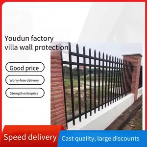 Black Engineering and Construction Zinc-steel Fence Guardrail, Sold by Youdun, Beautiful and Durable, Suitable for Rural Renovation Iron Art Fence thumbnail-1