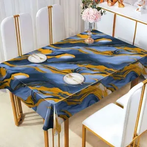 Marble PVC Tablecloth, Waterproof, Oil-proof, Easy to Clean, Perfect for Home Dining thumbnail-4