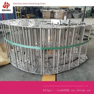 Stainless Steel Cable and Oil Pipe Threading Drag Chain, Double-row Steel-aluminum Tank Chain thumbnail-2