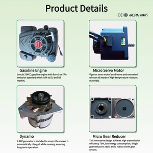 Vigorun VTLM600 Tondeuse Gasoline Engine Minimal Maintenance Required Working 45° Grass Cutting Machine for Embankments thumbnail-3