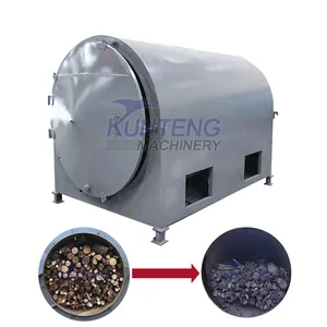 High Performance Biomass Oxygen Free Carbonization Furnace Multi-functional Horizontal Olive Shell Carbonization Equipment EPC thumbnail-1