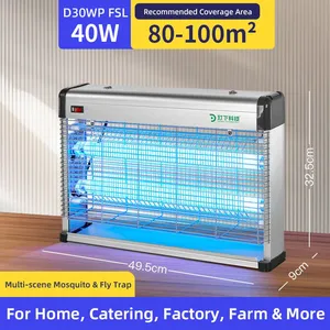 Best Selling Blue Light Color 365nm 2x15W D30WP-FSL UV Fly Trap Commercial Bug Zapper for Food & Retail thumbnail-1