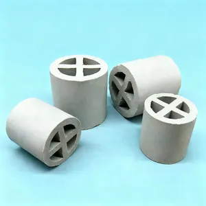 Pingxiang Daier Ceramic Cross Partition Ring 50mm 80mm 100mm 120mm 150mm Acid Resistant Tower Packing for Distillation Absorption and Support Layer thumbnail-2