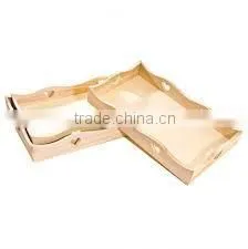Environmental Shabby Chic Wooden Serving Tray With Handles Wholesale thumbnail-3