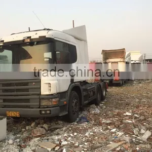 Four Sets of Scania Tractor Head P380 2x8 Model Promotion for Sale Used Scania Tractor Head P380 Volvo FM12 Head thumbnail-1