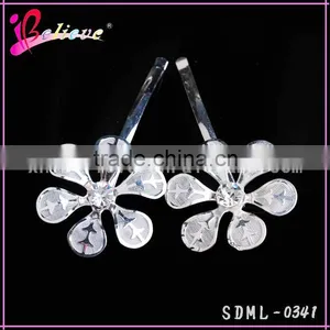 Cheap Hair Brush Metal Pins Wholesale Hair Pins, Silver Flower Pins for Kids Girls thumbnail-1