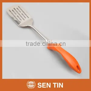 KU-A04TPR Stainless Steel Slotted Turner With PP & TPR Handle Kitchen Tool thumbnail-2