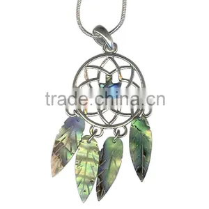 Fashion Bohemian Style Silver Metal Leaf Long Pendant Tassel Necklace thumbnail-1