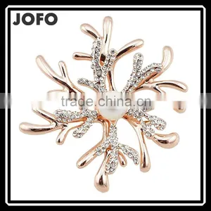Christmas Silver Hanging Decorative Snowflakes Brooch Jewelry thumbnail-1