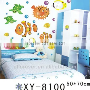 Cute Fish Wall Sticker Waterproof Removable Kids Room Decor Wall Decals Stickers thumbnail-1