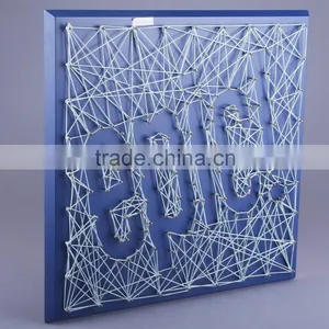 Hand-made Wooden String Wall Art With the Letters Speace Design for Home Decoration thumbnail-2