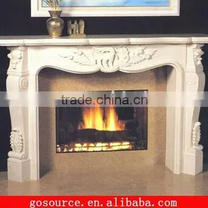 Indoor Yellow Stone Fireplace thumbnail-1