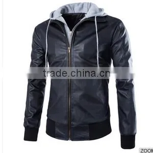 Men's Trendy PU Jacket thumbnail-2