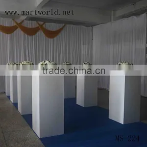 Party and Wedding Decoration New Design Square Pure White Glass Fiber Vase for Wedding Decoration Flower Stand(MS-224) thumbnail-2
