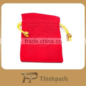 Red Velvet Gift Pouch With Drawstring thumbnail-1