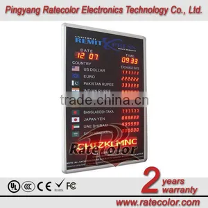 Wall Mouted Aluminum Fram LED Electronic Currency Exhange Rate Display Board for Bank thumbnail-1