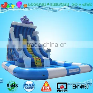 Giant Inflatables Water Slides,ocean Wave Inflatable Pool Slide for Sale thumbnail-3