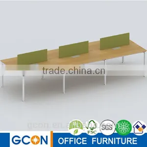 Cass Walnut 4 Seater Office Workstation Cubicle thumbnail-5