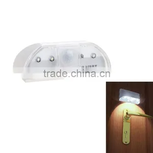 Auto PIR Door Keyhole Motion Sensor Detector LED Night Lights Lamp (Powered by AA Battery) White/Silver/Gold For Choice thumbnail-4