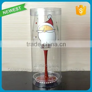 Handpainted Drinking Glass Goblet Cup Red Wine Drinking Glass Cup Long Stem Goblet Glass thumbnail-1