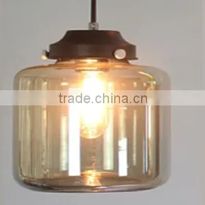 Modern Glass Cognac Chandelier Ceiling LED E27 Lamp thumbnail-1