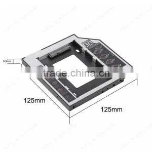 Wholesale Price 9.5mm SATA 2nd HDD SSD 2.5" Hard Drive Caddy for Laptop DVD-ROM Optical Bay Aluminum and Plastic Quality Choice thumbnail-2