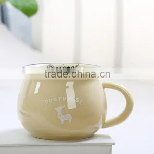 ZAKKA Cute Ceramic Milk Breakfast Ceramic Mug thumbnail-4