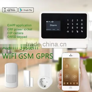 Home Wifi Alarm System Work With Wireless Wired Loud Sound Siren Touch Screen LCD Panel thumbnail-2