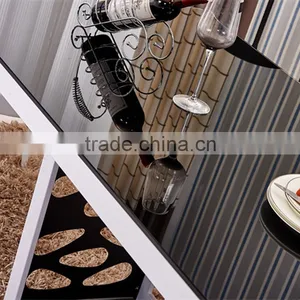 Small Apartment Minimalist Modern Tempered Glass Dining Table Dinette Combination thumbnail-1