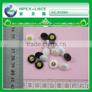 B10069-fashion Girl's Dress Garment Resin Round Sewing Button With White and Black thumbnail-1