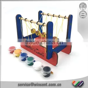 Educational School Lesson Use Wooden Base Newton's Cradle thumbnail-1