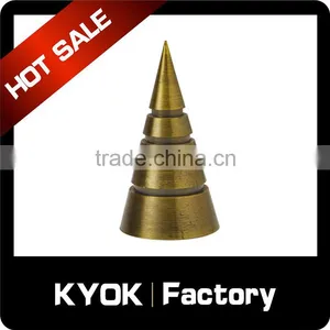 KYOK Popular Decorative Curtain Rods Leaf Finial,Chrome Fancy Curtain Finial,double Curtain Rod Finial Supplier's Choice thumbnail-5