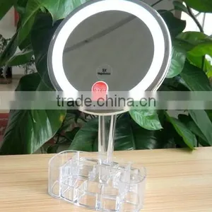Touch Switch LED Makeup Mirror With a Clear Vanity Case thumbnail-2