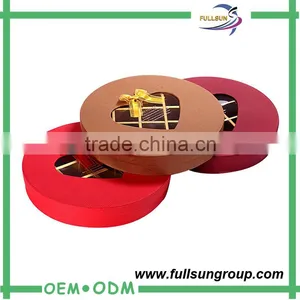 Set up Ribbon Cardboard Packaging Chocolate Round Box Quality Choice thumbnail-2